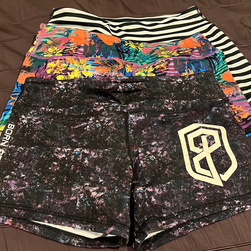 3 pairs Born primitive shorts size medium